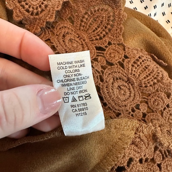 Western brown faux leather adjustable stylish tank top size 14 or 0X #1836 - Picture 5 of 8